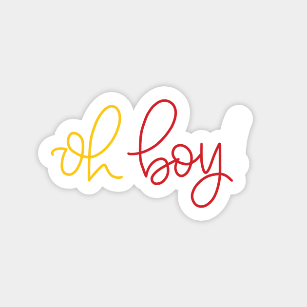 Oh Boy! - Colour Sticker by cheekymare